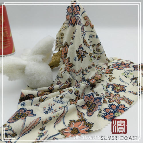 Recycled poly spx single crepe printed